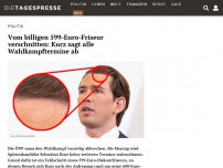 Bild zum Artikel: Vom billigen 599-Euro-Friseur verschnitten: Kurz sagt alle Wahlkampftermine ab