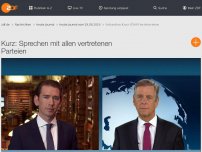 Bild zum Artikel: Kurz: Sprechen mit allen vertretenen Parteien