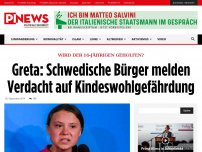 Bild zum Artikel: Wird der 16-Jährigen geholfen? Greta: Schwedische Bürger melden Verdacht auf Kindeswohlgefährdung