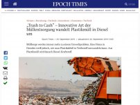 Bild zum Artikel: „Trash to Cash“ – Innovative Art der Müllentsorgung wandelt Plastikmüll in Diesel um