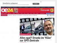 Bild zum Artikel: Alles egal? Drozda im '911er' zur SPÖ-Zentrale