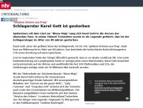 Bild zum Artikel: 'Goldene Stimme aus Prag': Schlagerstar Karel Gott ist gestorben