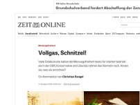 Bild zum Artikel: Meinungsfreiheit: Vollgas, Schnitzel!