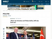 Bild zum Artikel: „Wenn wir Griechen und Türken helfen, hilft das auch uns“