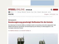 Bild zum Artikel: Rüstungsexporte: Bundesregierung genehmigt Waffendeal für die Emirate