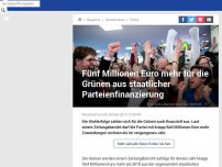 Bild zum Artikel: Fünf Millionen Euro mehr für die Grünen aus staatlicher Parteienfinanzierung