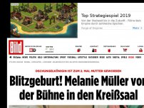 Bild zum Artikel: Blitzgeburt bei Dschungelqueen - Melanie Müller von der Bühne in den Kreißsaal