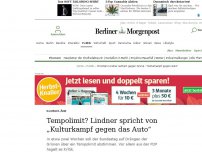Bild zum Artikel: Klimapläne: Christian Lindner: Grüne führen „Kulturkampf gegen das Auto“