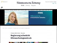 Bild zum Artikel: Klimaziele: Bericht: Regierung schwächt Klimaschutzgesetz ab