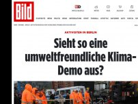 Bild zum Artikel: Aktivisten in Berlin - Sieht so eine umweltfreundliche Klima-Demo aus?