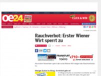 Bild zum Artikel: Rauchverbot: Erster Wiener Wirt sperrt zu