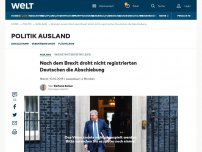 Bild zum Artikel: Nach dem Brexit droht nicht registrierten Deutschen die Abschiebung