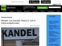 Bild zum Artikel: Mörder von Kandel: Abdul D. tot in Zelle aufgefunden