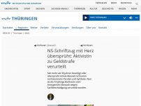 Bild zum Artikel: NS-Schriftzug mit Herz übersprüht: Aktivistin zu Geldstrafe verurteilt