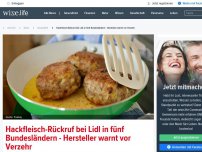 Bild zum Artikel: Hackfleisch-Rückruf bei Lidl in fünf Bundesländern - Hersteller warnt vor Verzehr