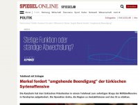 Bild zum Artikel: Telefonat mit Erdogan: Merkel fordert 'umgehende Beendigung' der türkischen Syrienoffensive