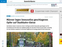 Bild zum Artikel: Männer legen bewusstlos geschlagenes Opfer auf Stadtbahn-Gleise