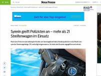 Bild zum Artikel: Syrerin greift Polizisten an – mehr als 21 Streifenwagen im Einsatz