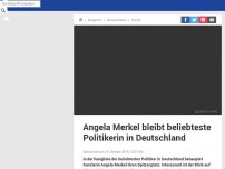 Bild zum Artikel: Angela Merkel bleibt beliebteste Politikerin in Deutschland