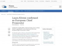 Bild zum Artikel: Press release - Laura Kövesi confirmed as European Chief Prosecutor