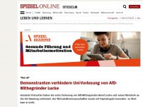 Bild zum Artikel: 'Hau ab': Demonstranten verhindern Uni-Vorlesung von AfD-Mitbegründer Lucke