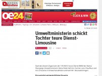 Bild zum Artikel: Umweltministerin schickt Tochter teure Dienst-Limousine