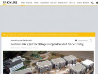 Bild zum Artikel: Baustelle an der Sandstraße : Zentrum für 450 Flüchtlinge in Opladen wird früher fertig