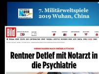 Bild zum Artikel: Hirnschaden nach Prügelattacke - Rentner Detlef mit Notarzt in die Psychiatrie gebracht