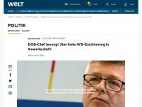 Bild zum Artikel: DGB-Chef besorgt über hohe AfD-Zustimmung in Gewerkschaft