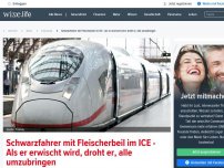 Bild zum Artikel: Schwarzfahrer mit Fleischerbeil im ICE - Als er erwischt wird, droht er, alle umzubringen