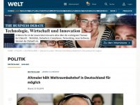 Bild zum Artikel: Altmaier hält Weltraumbahnhof in Deutschland für möglich