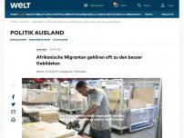 Bild zum Artikel: Afrikanische Migranten gehören oft zu den besser Gebildeten