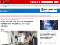 Bild zum Artikel: 'Erheblicher Druck' auf Rentensystem - Rente erst mit fast 70? Geht es nach der Bundesbank, müssen wir alle länger arbeiten