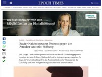 Bild zum Artikel: Xavier Naidoo gewann Prozess gegen die Amadeu-Antonio-Stiftung