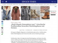 Bild zum Artikel: „Werft illegale Einwanderer raus“: Griechische Dorfbewohner bewerfen Flüchtlingsbusse mit Steinen