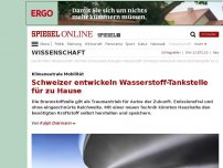 Bild zum Artikel: Klimaneutrale Mobilität: Schweizer entwickeln Wasserstoff-Tankstelle für Zuhause