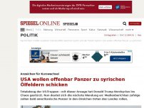 Bild zum Artikel: Anzeichen für Kurswechsel: USA wollen offenbar Panzer zu syrischen Ölfeldern schicken