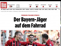 Bild zum Artikel: Freiburg-Trainer Streich - Der Bayern-Jäger auf dem Fahrrad
