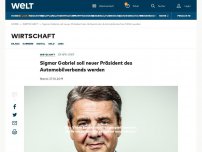 Bild zum Artikel: Sigmar Gabriel soll neuer Präsident des Automobilverbands werden