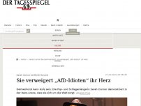 Bild zum Artikel: Beim Konzert verweigert sei „AfD-Idioten“ ihr Herz