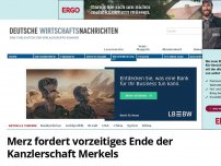 Bild zum Artikel: Merz fordert Ende der Kanzlerschaft Merkels