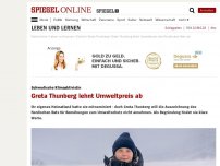 Bild zum Artikel: Schwedische Klimaaktivistin: Greta Thunberg lehnt Umweltpreis ab