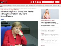 Bild zum Artikel: Gastkommentar von Hugo Müller-Vogg - Kanzlerin schweigt zum GroKo-Zoff: Merkel hat mit der CDU offenbar abgeschlossen