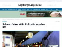 Bild zum Artikel: Schwarzfahrer stößt Polizistin aus dem ICE