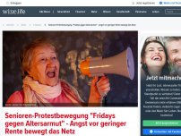 Bild zum Artikel: Senioren-Bewegung 'Fridays gegen Altersarmut' - Angst vor der Rente bewegt das Netz