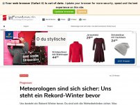 Bild zum Artikel: Metereologen sind sich sicher: Uns steht ein Rekord-Winter bevor