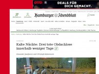 Bild zum Artikel: Hamburg: Kalte Nächte: Drei tote Obdachlose innerhalb weniger Tage