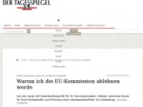 Bild zum Artikel: Warum ich die EU-Kommission ablehnen werde