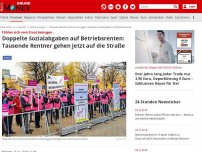 Bild zum Artikel: Fühlen sich vom Staat betrogen - Doppelte Sozialabgaben auf Betriebsrenten: Tausende Rentner gehen jetzt auf die Straße