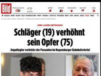 Bild zum Artikel: Drei Jahre Gefängnis - Schläger (19) verhöhnt sein Opfer (75)